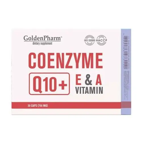 Koenzym Q10 Ubichinon Retinol Witamina E Golden Pharm 30 kapsułek 750 mg