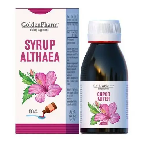 Golden pharm Syrop althaea prawoślaz lekarski ból gardła chrypka bez konserwantów 100 ml