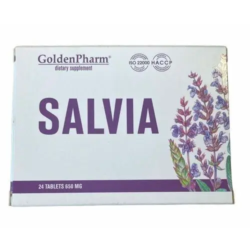 Szałwia z mentolem i lukrecją 650mg ból gardła zapalenie jamy ustnej 24tab. Golden pharm