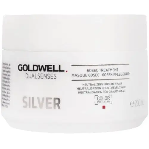 Dualsenses silver 60sec treatment - maska do włosów siwych i blond, neutralizuje, 200ml Goldwell