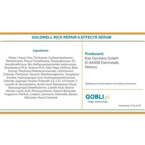 Goldwell Rich Repair 6 Effects Serum - odbudowujące do włosów zniszczonych, 100ml