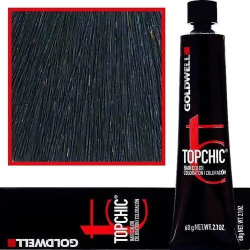 Topchic - profesjonalna farba do włosów, 60ml 2-a ciemna popielata czerń Goldwell