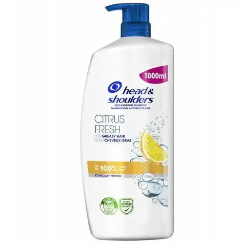 Head & Shoulders Szampon Przeciwłupieżowy do Włosów Citrus Fresh Pompka 1L