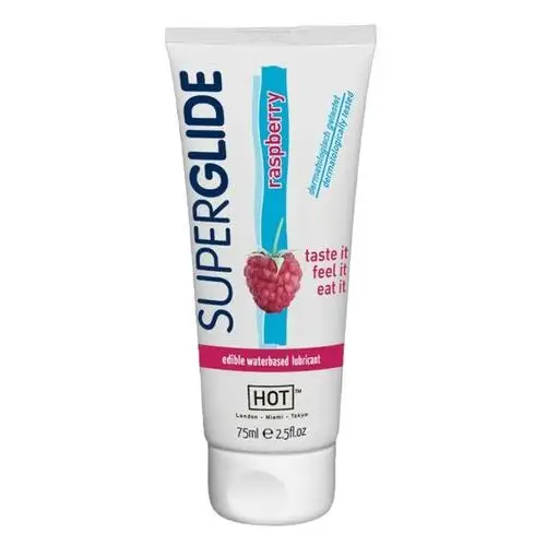 Superglide raspberry - jadalny lubrykant (75ml) Hot