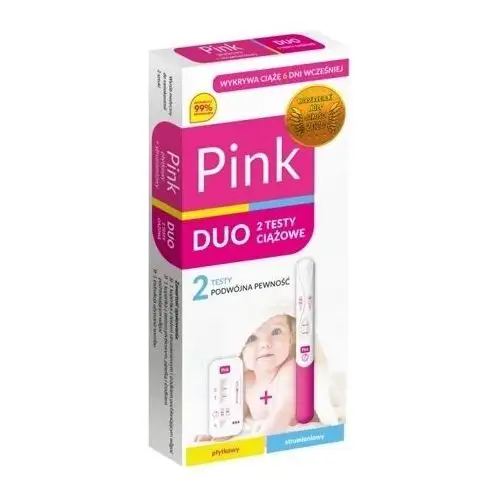 Pink duo test ciążowy płytkowy + strumieniowy Hydrex