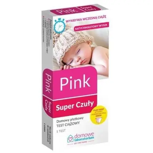 Pink super czuły test ciążowy płytkowy x 1 sztuka Hydrex