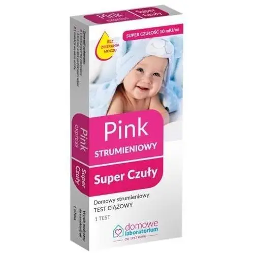 Pink Super Czuły test ciążowy strumieniowy x 1 sztuka