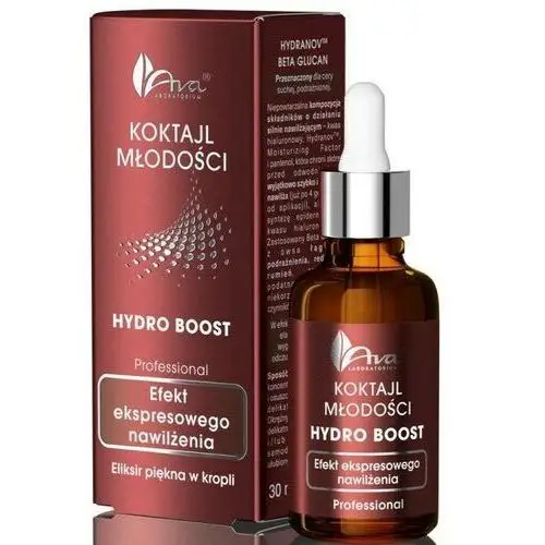 Koktajl młodości - Hydro Boost - efekt nawilżenia,30ml - AVA