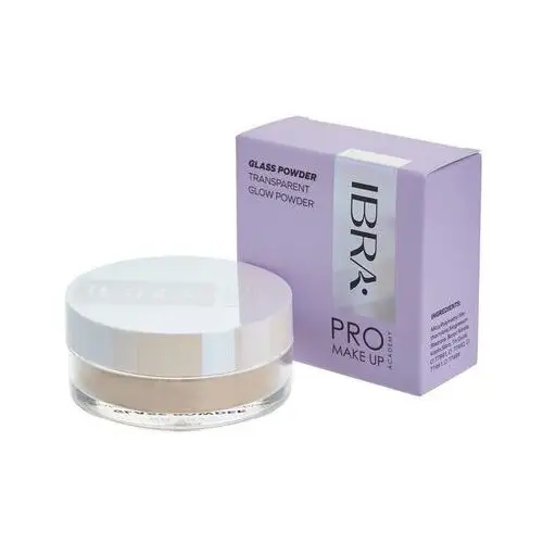 Puder do twarzy rozświetlający transparentny Glass Powder Ibra Makeup,25