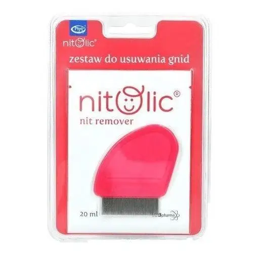 PIPI NITOLIC Zestaw do usuwania gnid saszetka 20ml+grzebień