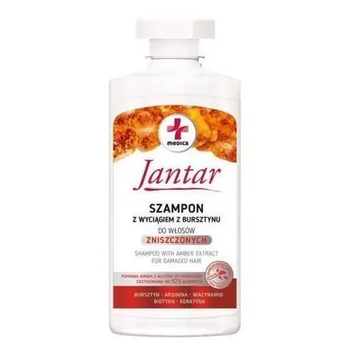 Ideepharm Jantar medica szampon z wyciągiem z bursztynu do włosów zniszczonych 330ml