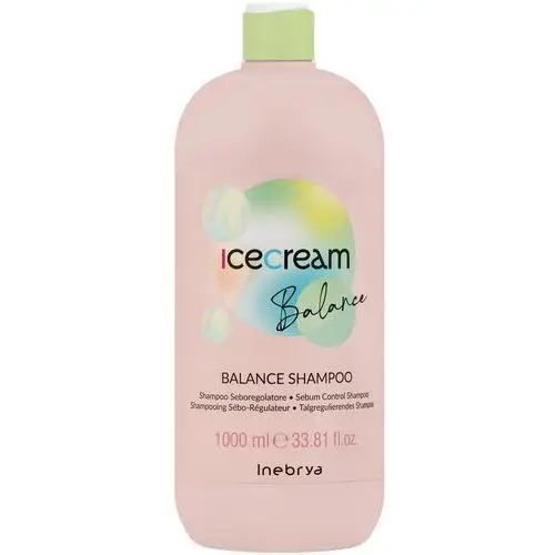 Inebrya ice cream balance, szampon do włosów przetłuszczających się, 1000ml,1