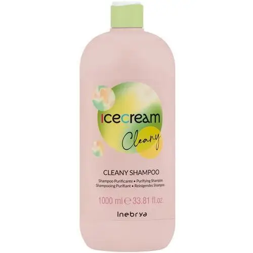 Ice cream cleany, szampon do włosów przywracający równowagę skóry głowy, 1000ml Inebrya