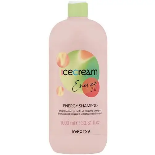 Inebrya ice cream energy, szampon przeciw wypadaniu włosów, 1000ml,1
