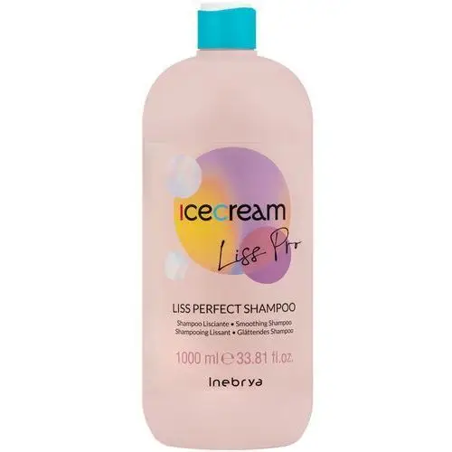 Inebrya ice cream liss perfect, szampon wygładzający włosy, 1000ml,1