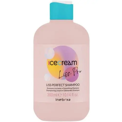 Inebrya ice cream liss perfect, szampon wygładzający włosy, 300ml