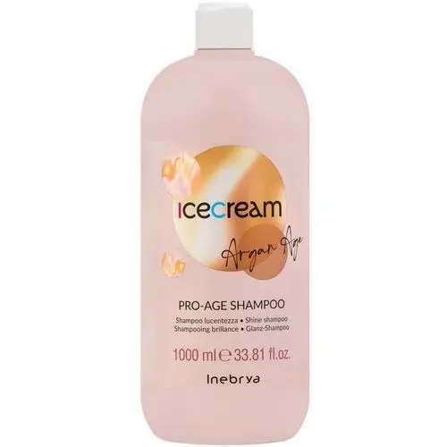 Inebrya ice cream pro-age, szampon nabłyszczający z olejem arganowym, 1000ml,1