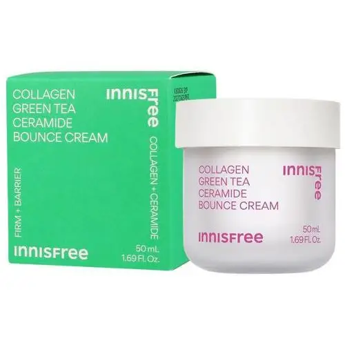 Innisfree collagen green tea ceramide bounce cream 50ml - krem do twarzy z ceramidami i kolagenem