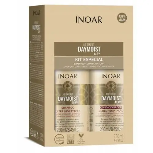 Inoar Absolut Daymoist Clr Duo Pack szampon 250ml Odżywka 250ml Oryginalna