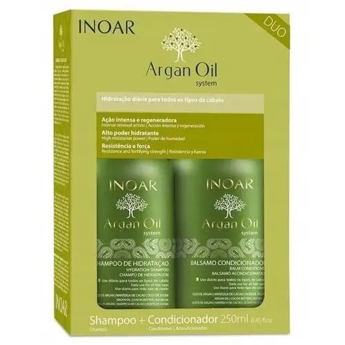 Inoar Argan Oil Szampon Odżywka Zestaw 250x2