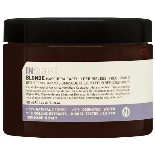 Insight blonde cold reflect mask - maska do włosów blond, 500ml