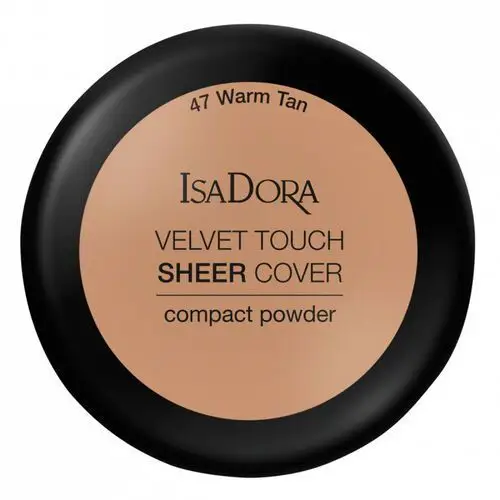 IsaDora Velvet Touch Sheer Cover Compact Powder 47 Warm Tan, 214947