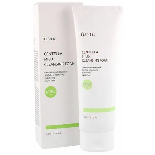 IUNIK - Centella Mild Cleansing Foam, 120ml - Łagodna pianka oczyszczająca