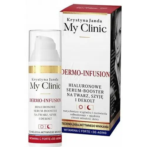 Janda Krystyna my clinic dermo-infusion hialuronowe serum booster na twarz,szyję i dekolt na dzień i noc 30ml