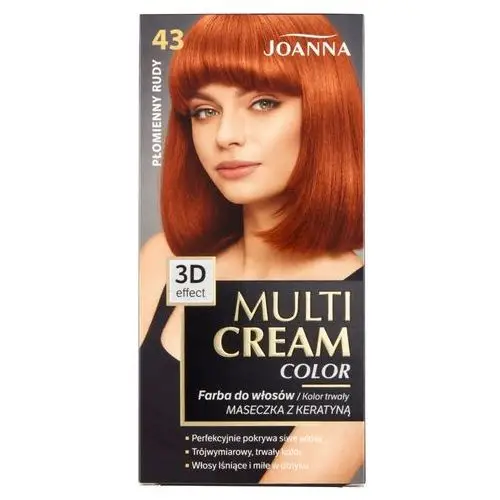 Farba do włosów 43 Płomienny Rudy Joanna, kolor rudy