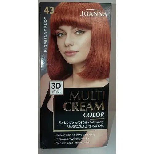 Farba do włosów Joanna Multi Cream Color płomienny rudy 43