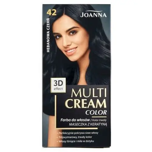 Joanna Multi Cream Color Farba nr 42 Hebanowa Czerń, kolor czerń