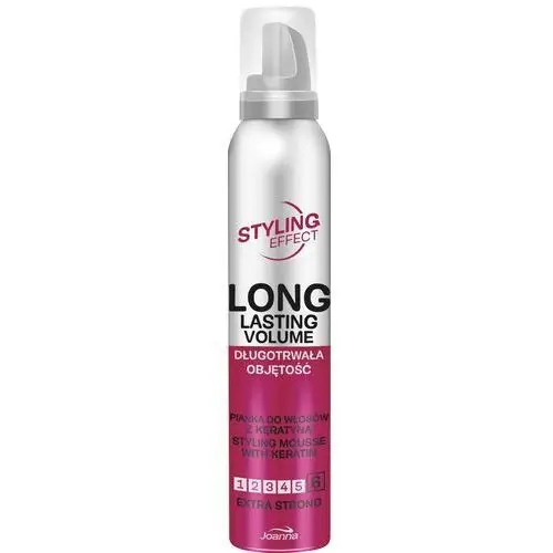 Joanna Styling Effect Pianka do włosów Długotrwała Objętość extra strong 150ml