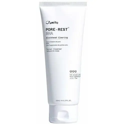 Jumiso - pore-rest bha blackhead clearing facial clenaser, 150ml - wygładzający cleanser do mycia twarzy