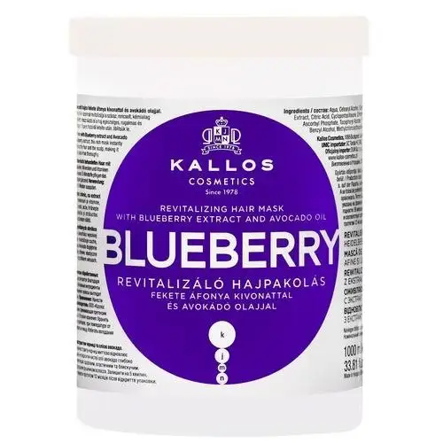 Blueberry revitalizing mask - rewitalizująca maska do włosów z ekstraktem z jagód, 1000ml Kallos