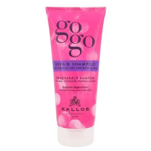 Kallos gogo szampon odbudowujący włosy do włosów suchych i łamliwych (repair shampoo for normal, dry and brittle hair) 200 ml