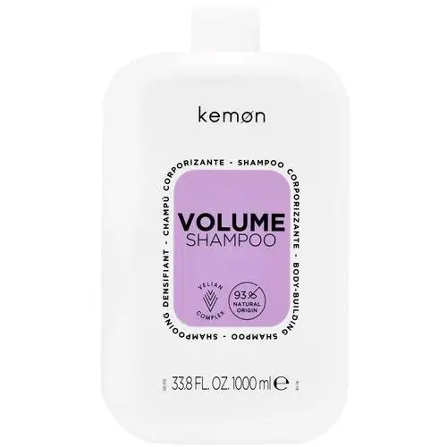 Kemon volume body-building shampoo - szampon zwiększający objętość włosów, 1000ml