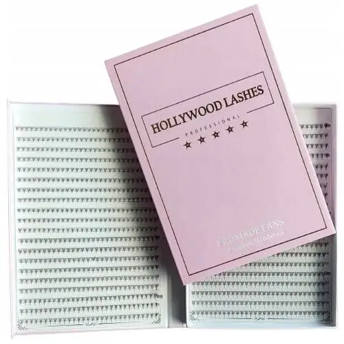 Kępki Rzęsy Wachlarze Gotowe 1200szt 3D 0.07C 11mm Hollywood Lashes