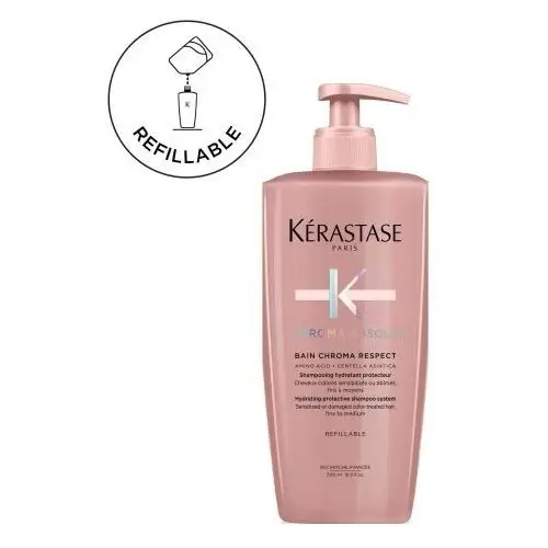 Kerastase Szampon nawilżająco-ochronny do zniszczonych włosów koloryzowanych cienkich lub średnich 500ml kérastase chroma absolu respect