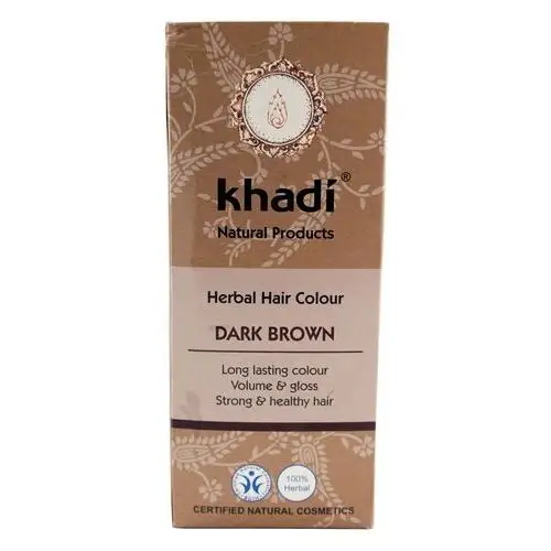 Khadi - CIEMNY BRĄZ Henna naturalna, kolor brąz