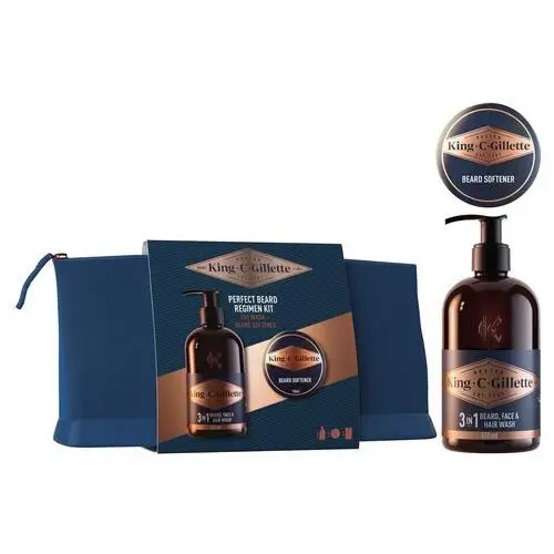 King C. Perfect Beard Regimen Kit by Gillette for Men Zestaw do brody