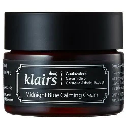 Klairs Midnight Blue Calming Cream - Intensywnie łagodzący krem do twarzy 30ml