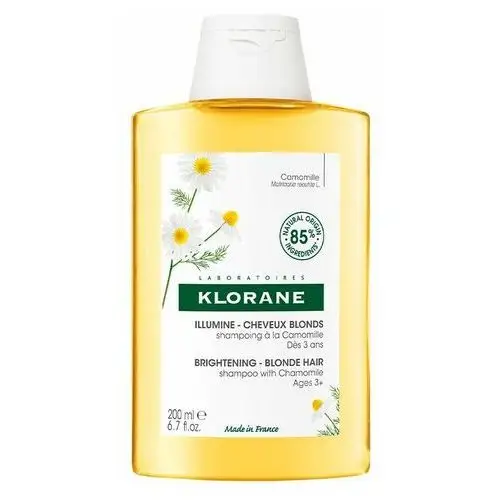 Klorane, Camomille, Rumiankowy szampon ożywiający kolor do włosów blond, 200 ml