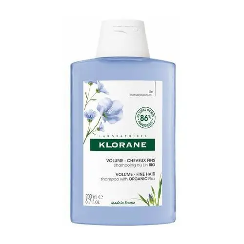 Klorane flax fiber bio szampon do włosów cienkich i delikatnych 200 ml