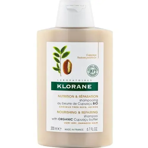 Organic cupuaçu repairing szampon do włosów 200 ml dla kobiet Klorane