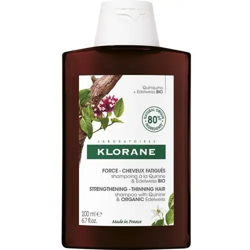 Organic quinine & edelweiss strength - thinning hair, loss szampon do włosów 200 ml dla kobiet Klorane