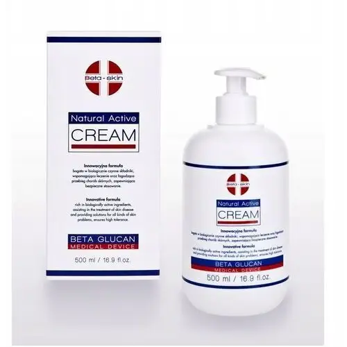 Krem Beta Skin Natural Active Cream 500 ml Azs, Łuszczyca, Nawilżenie