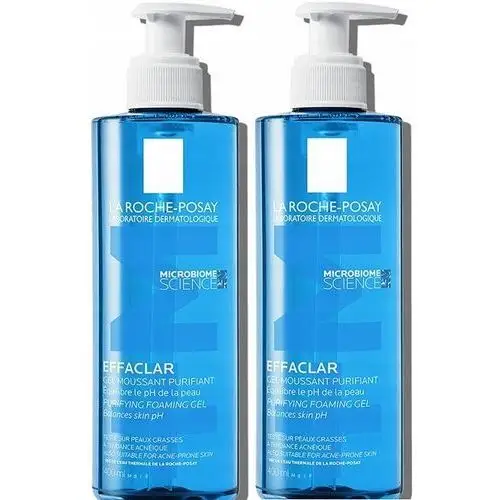 La Roche-posay Effaclar Żel oczyszczający do mycia twarzy 2x400ml