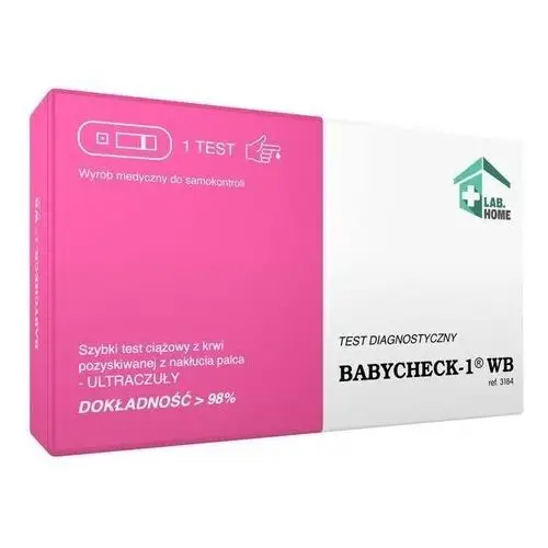 Babycheck-1 WB test ciążowy z krwi pozyskanej z nakłucia palca x 1 sztuka