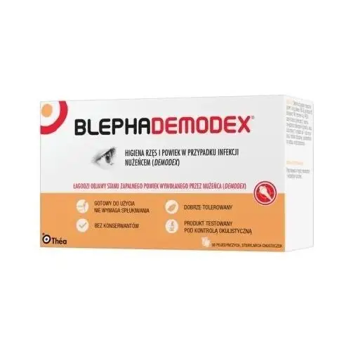 Blephademodex Chusteczki do higieny powiek x 30 sztuk