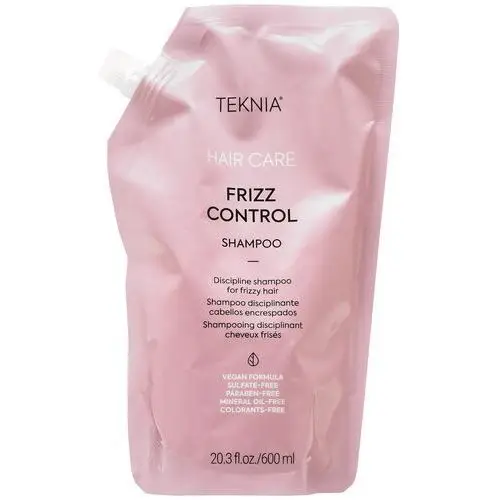 Lakme teknia frizz control shampoo refill - wygładzający szampon do włosów puszących się, 600ml